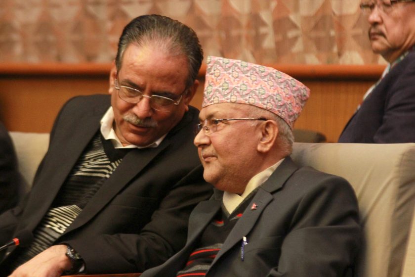 ढुक्क ओली, सकसमा प्रचण्ड