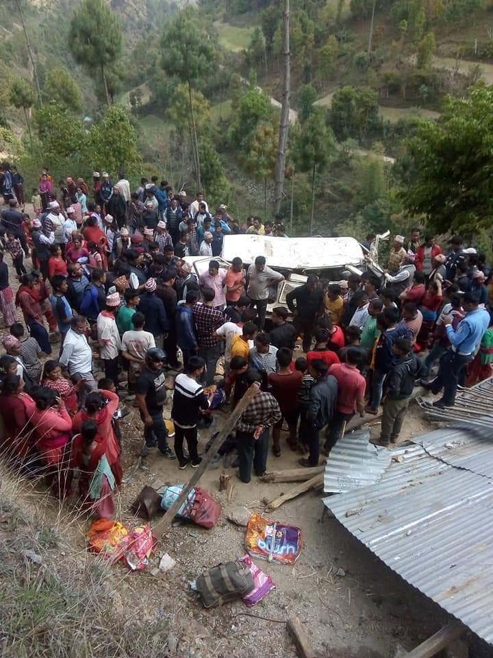 अर्घाखाँची जीप दुर्घटना : ज्यान गुमाउनेकाे सङ्ख्या ४ पुग्याे