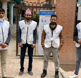 अग्रभागका चिकित्सकहरुको मनोबल उच्च राख्दै सुरक्षा सामग्री सहित NMAJDC.