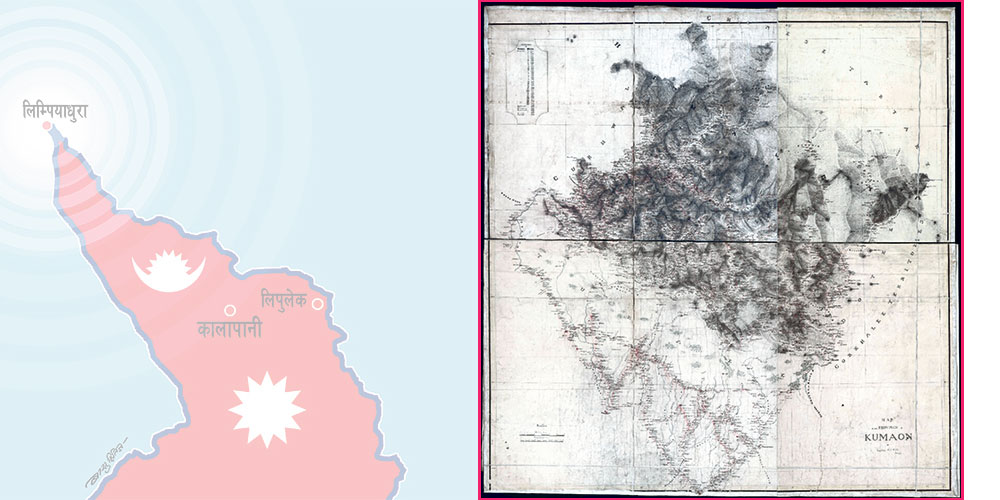 यस्तो थियो सुगौली सन्धिपछिको पहिलो नक्सा