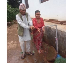 काभ्रेको धाईटारको पौडेल टोलमा एकघर एक धारा