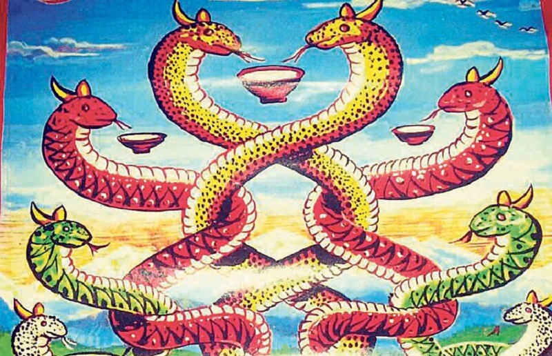 आज नाग पञ्चमीमा नाग वा सर्पको पूजा गरिदै