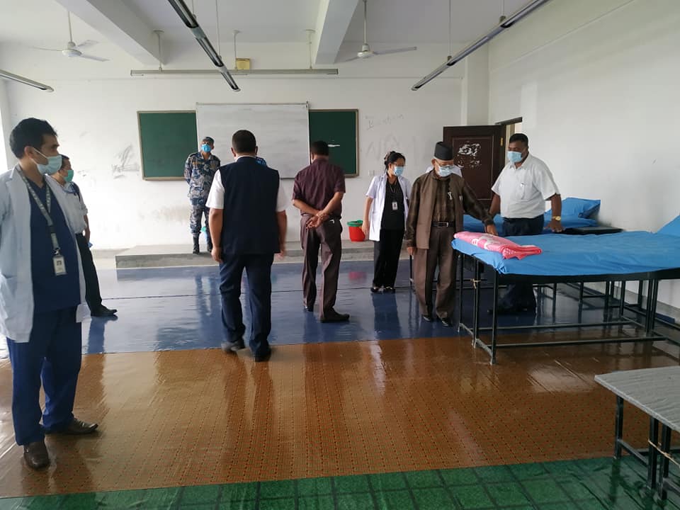 काभ्रेको बनेपामा एकैपटक ५० वेडको आइसोलेसन सञ्चालनमा आउने अन्तिम तयारीमा
