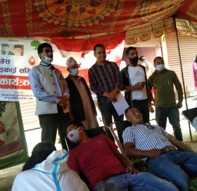 धुलिखेल–११ मा रक्तदान कार्यक्रम सम्पन्न