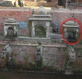 काभ्रेकाे प्राचिन धारामा रहेकाे सूर्यमूर्ति चाे’री
