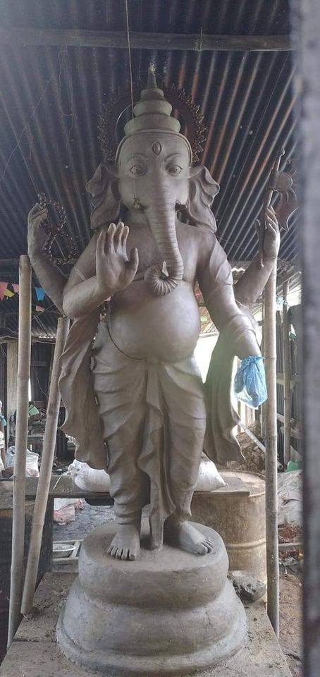 पनौतीको गोरखनाथ डाँडाँमा ९ फिटको गणेशको मुर्ति निर्माण हुदै