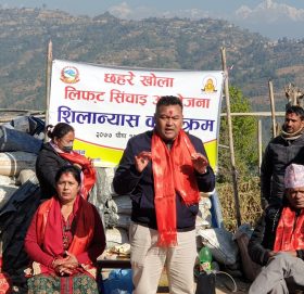 धुलिखेलको रबिओपिमा लिफ्ट सिंचाइ आयोजनाको शिलान्यास