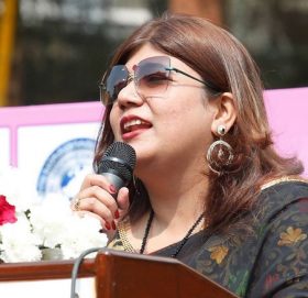 बिन्दवासिनी म्युजिककी अध्यक्ष लिना शर्मा रेग्मी पक्राउ