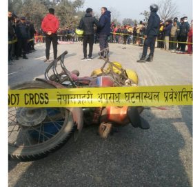 काभ्रेमा बसको ठ’क्करबाट मोटरसाइकल चालकको ज्या’न गयो
