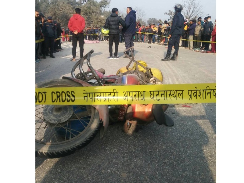 काभ्रेमा बसको ठ’क्करबाट मोटरसाइकल चालकको ज्या’न गयो
