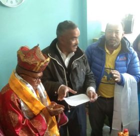 नमोबुद्ध भगवा घ्याङ  हस्तान्तर