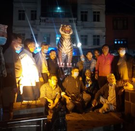 धुलिखेल कांग्रेस द्वारा दीप प्रज्वलन