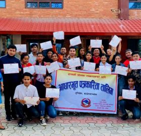 काभ्रे सहित ८ जिल्लाका २१ जना पत्रकारले लिए आधारभुत पत्रकारिता तालिम