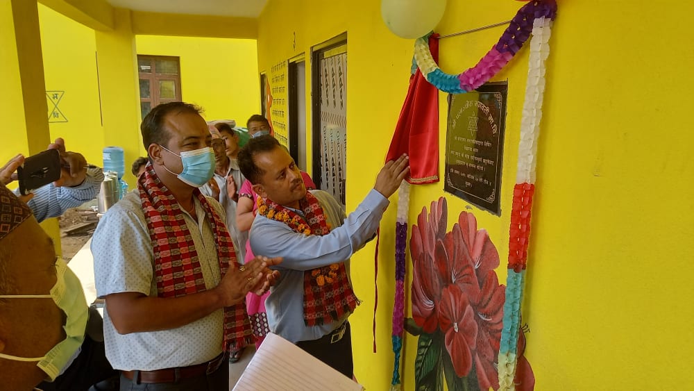 पलाञ्चोक माविको पक्कि भवन उद्घाटन