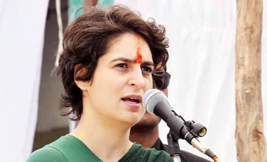 भारतीय कांग्रेसकी महासचिव प्रियंका गान्धी प क्राउ