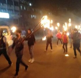 नेपाल बन्दको पूर्वसन्ध्यामा काभ्रेमा विप्लवको मसाल जुलुस