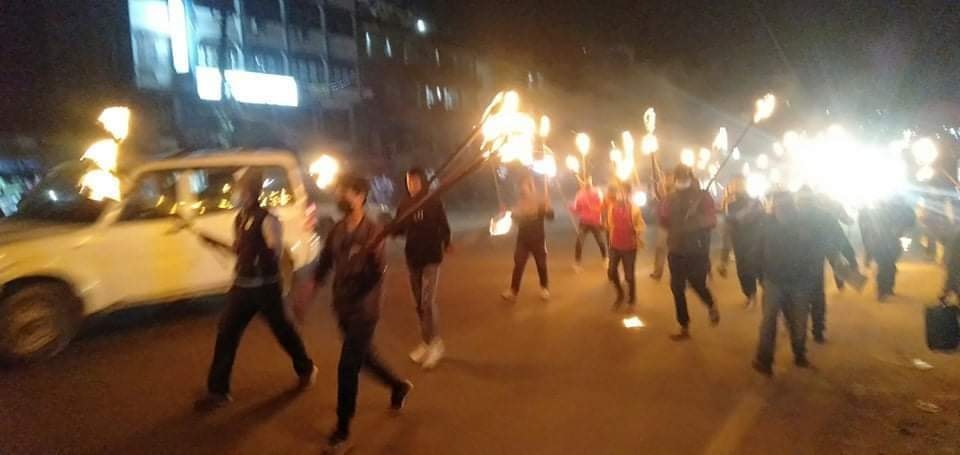 नेपाल बन्दको पूर्वसन्ध्यामा काभ्रेमा विप्लवको मसाल जुलुस