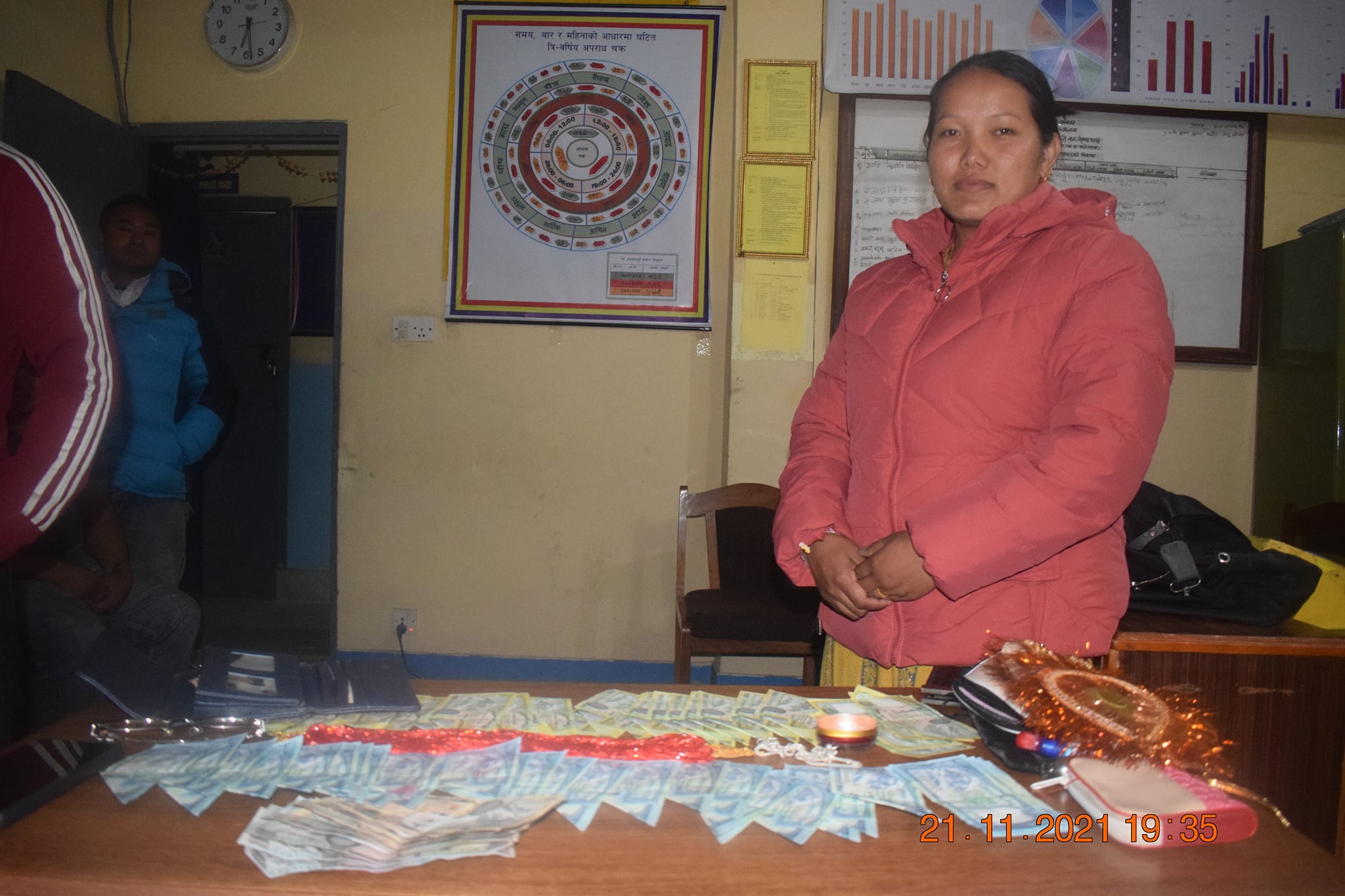 काभ्रे प्रहरीले बुझायो ‘फेला परेको नगद, सुनका गर–गहना र मोबाईल’