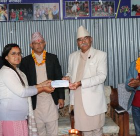 ‘सेवा घर’लाई नमोबुद्ध नगरको आर्थिक सहयोग