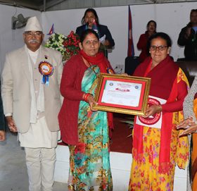 लैंगिक हिंसाविरुद्धको १६ दिने अभियान, नमोबुद्धमा महिला सहकारीलाई सम्मान