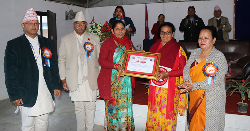 लैंगिक हिंसाविरुद्धको १६ दिने अभियान, नमोबुद्धमा महिला सहकारीलाई सम्मान