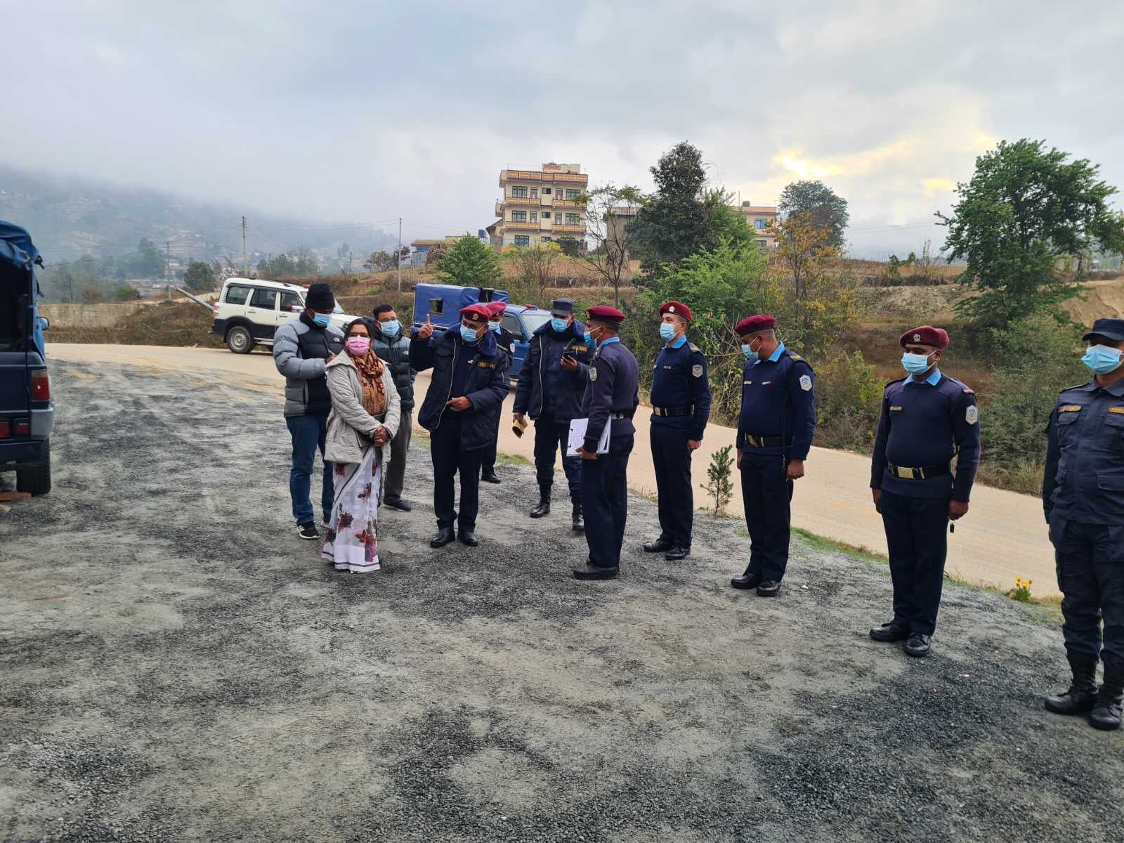 काभ्रेका सिडियो र एसपीद्वारा प्रहरी ईकाइमा छड्के निरीक्षण