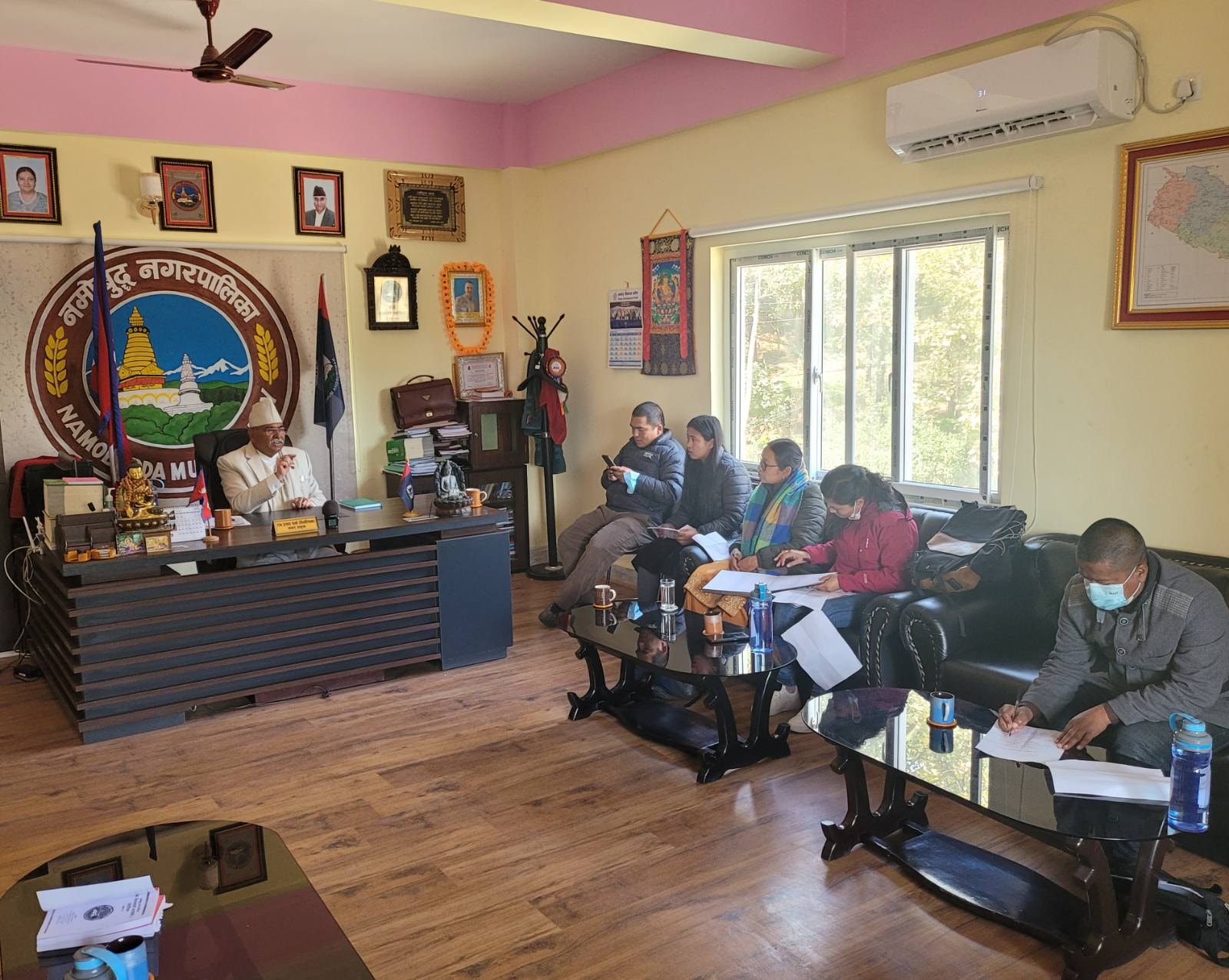 सामुदायीक सारथीको नमोबुद्ध नगरसँग विपद व्यवस्थापन सम्बन्धी छलफल, बजेटको अभावले पहिरो हटाउन समस्या