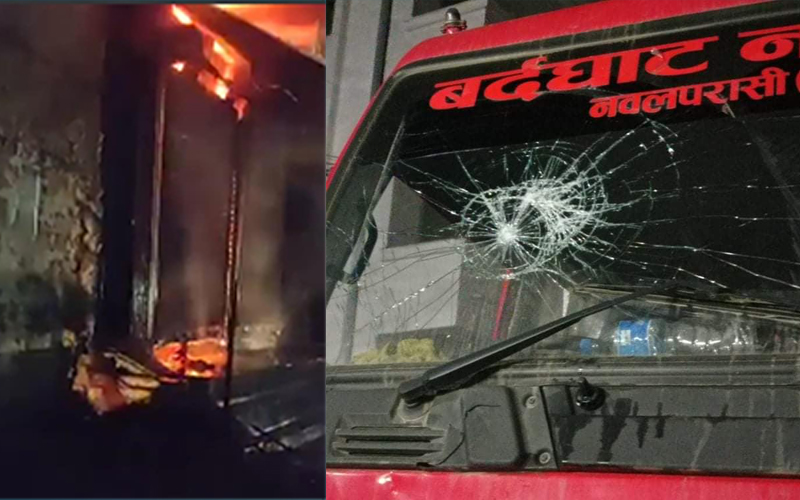 एग्रोभेट र फेन्सी पसलमा आ ग ला गी, दमकल तोडफोड