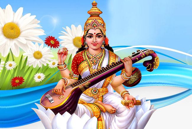 आज सरस्वती पूजा, विद्याकी देवीको पूजा गरिँदै