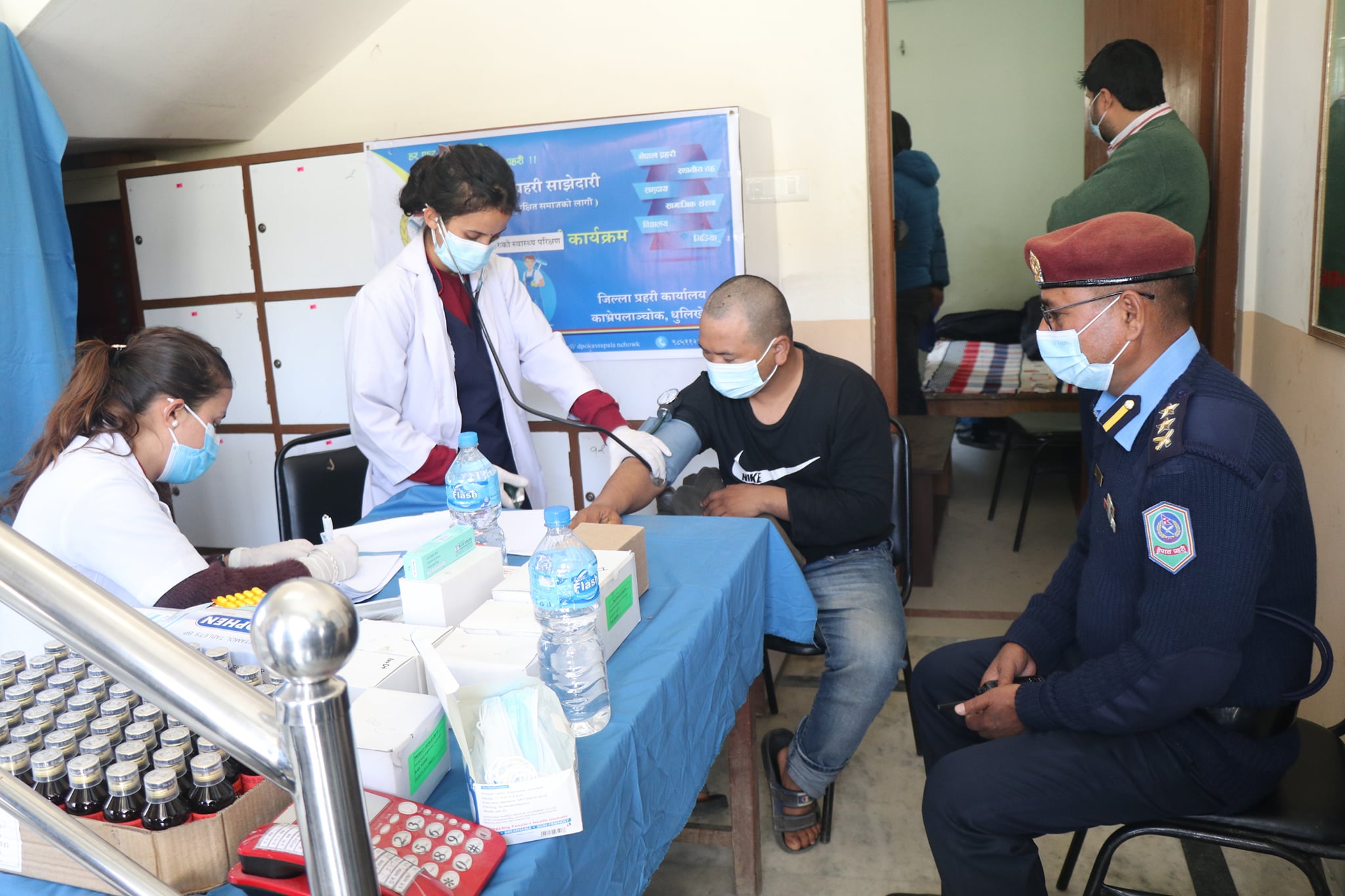 काभ्रे प्र ह रीद्वारा हिरासतमा रहेका थुनुवाको निःशुल्क स्वास्थ्य परीक्षण