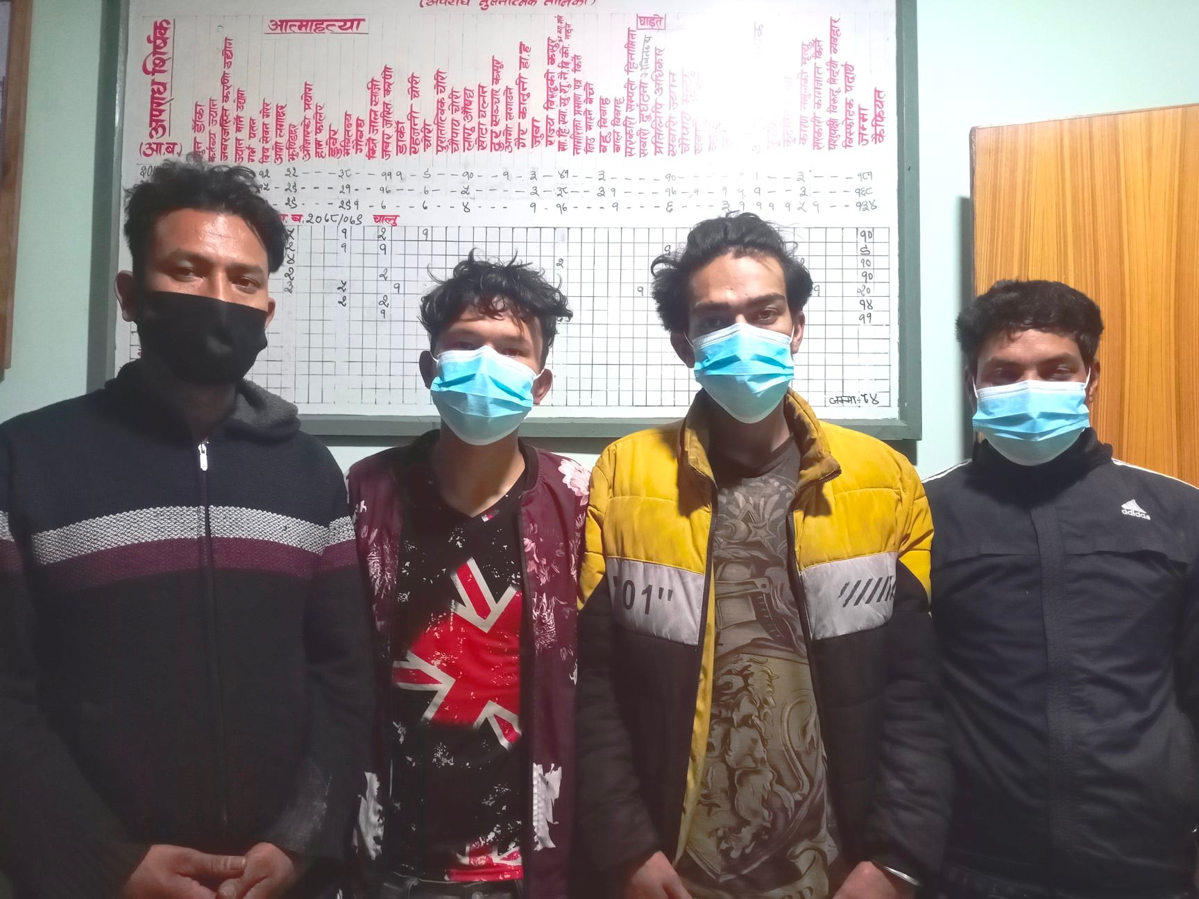 काभ्रेमा मादक पदार्थ सेवन गरी सवारी साधन चलाउने चार जनालाई पक्राउ