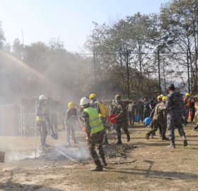 काभ्रेमा तीन सुरक्षा निकायको विपद् ब्यवस्थापनका लागि संयुक्त अभ्यास