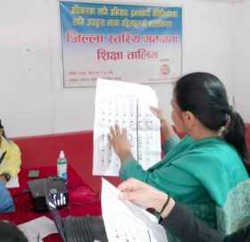 काभ्रेमा अपांगता भएका महिलाहरुलाई मतदाता शिक्षा तालिम