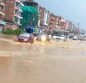 काभ्रेको बनेपा चैते झरीले डुबानमा