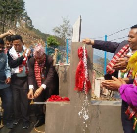 काभ्रेको माझीफेदाका ६७९ घरमा ‘एक घर, एक धारा’