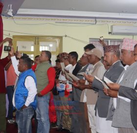 पनौतीका नव निर्वाचित जनप्रतिनिधिद्धारा सपथ ग्रहण