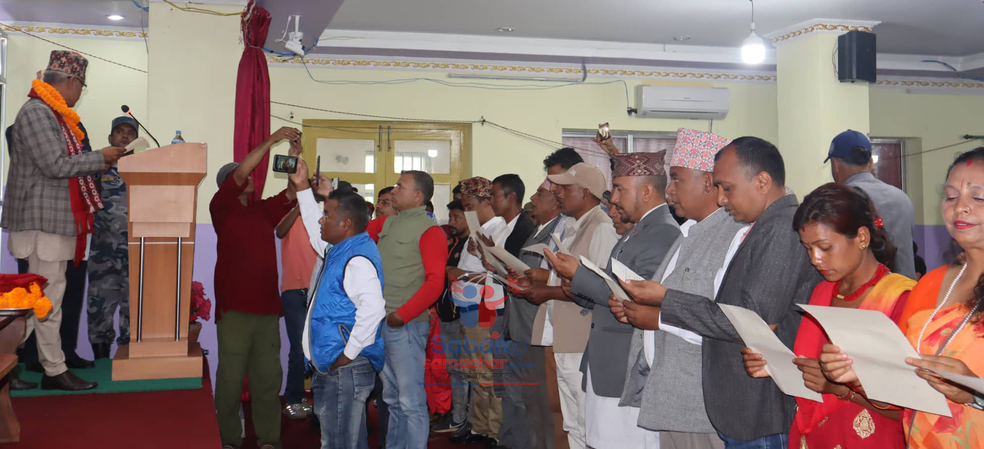 पनौतीका नव निर्वाचित जनप्रतिनिधिद्धारा सपथ ग्रहण