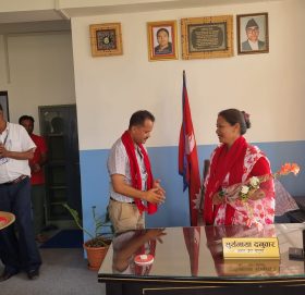 पाँचखाल नगरपालिकाको उप प्रमुख सुर्यमायाले गरिन पदभार ग्रहण