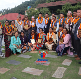 जिल्ला समन्वय समिति काभ्रेद्धारा निवर्तमान तथा वर्तमान जनप्रतिनिधि सम्मानित