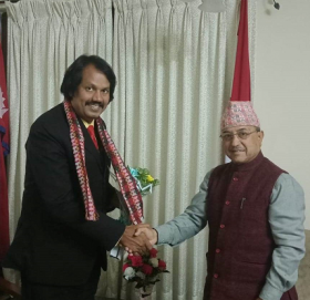 कांग्रेस उपसभापति खड्का र सिके राउतबीच भेटवार्ता