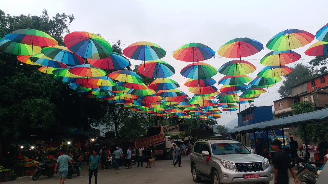 काभ्रेको दोलालघाटमा ‘अम्ब्रेला स्ट्रिट’