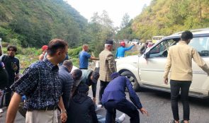 नगर प्रमुखले गरे दुर्घटनामा परेकाको  उद्धार