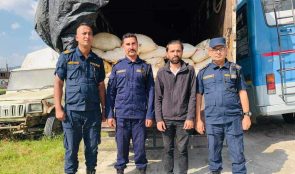 काभ्रेबाट ४६ सय केजि चिनी सहित एक ट्रक पक्राउ