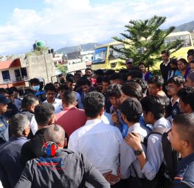 बनेपाको प्राविधिक विधालयमा ताला बन्दी, विधार्थी आन्दोलित, विधालयमा तोडफोड