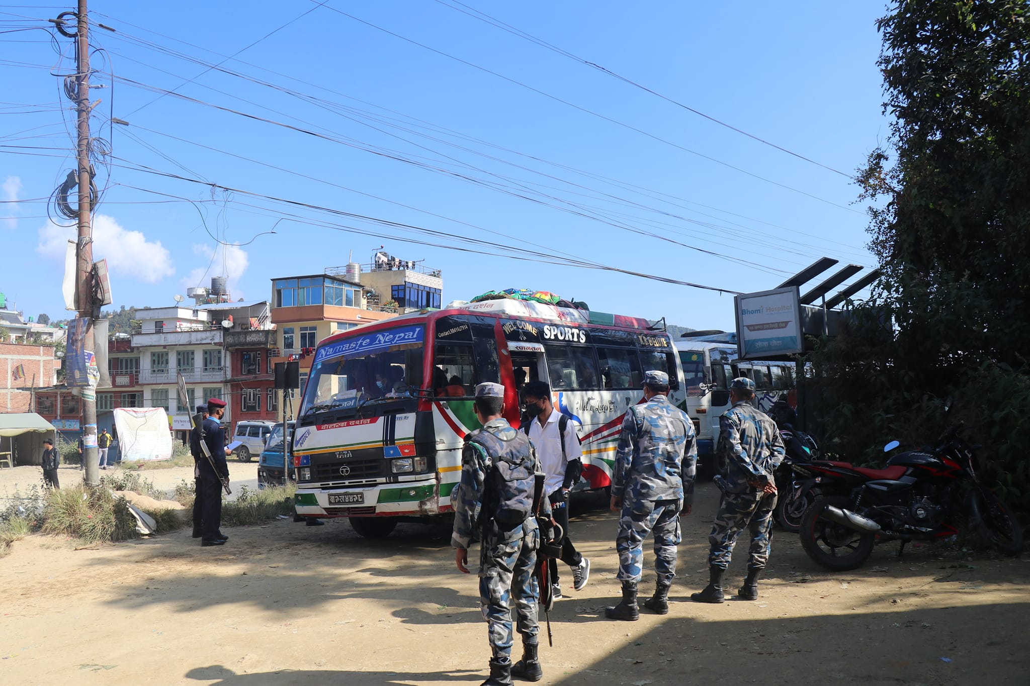 काभ्रेका मुख्य नाकामा सुरक्षा जाँचमा कडाइ