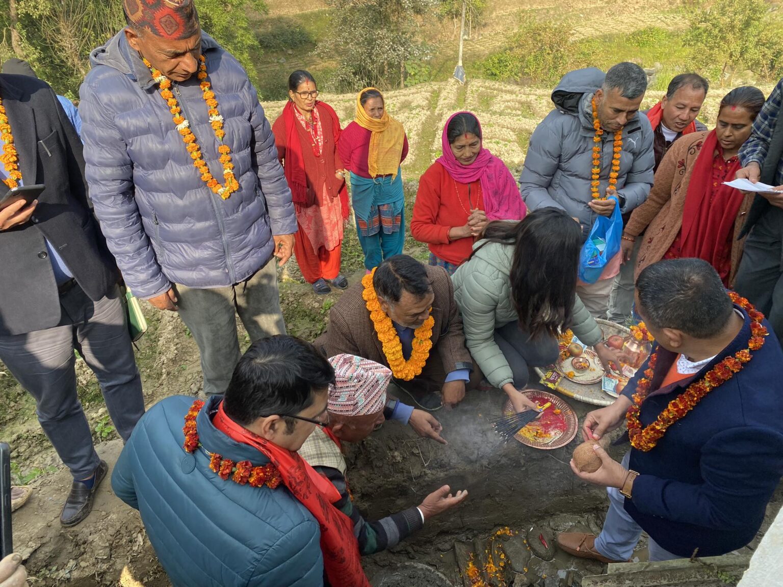 धुलिखेलको कल्छेवेशीमा सिंचाई आयोजना शिलान्यास 