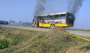 स्कुल बसको ठक्करबाट २ जनाको मृत्यु