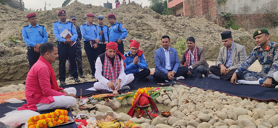 २३ करोडमा प्रहरी कार्यालयको आफ्नै भवन निर्माण प्रारम्भ
