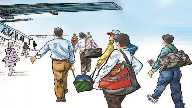 ६ महिनामा ३ लाख नेपालीले देश छोडे