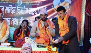 ४०० सय वर्ष पुरानो हनुमान मन्दिर पुन: निर्माणका लागी महापुराण सप्ताह शुरु